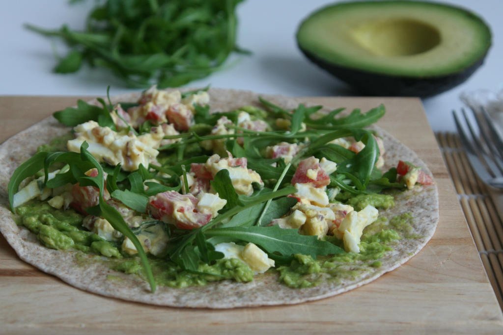 wrap eiersalade en avocado