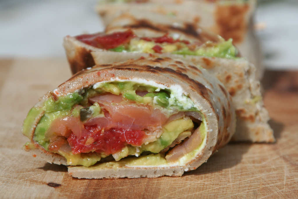 Boekweitwrap met zalm