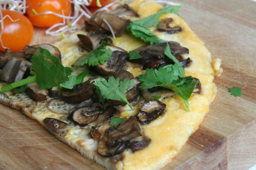omelet kastanje champignons