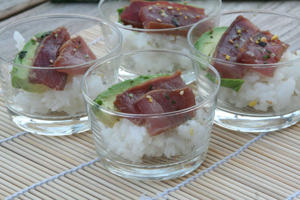 Sushi in a glass