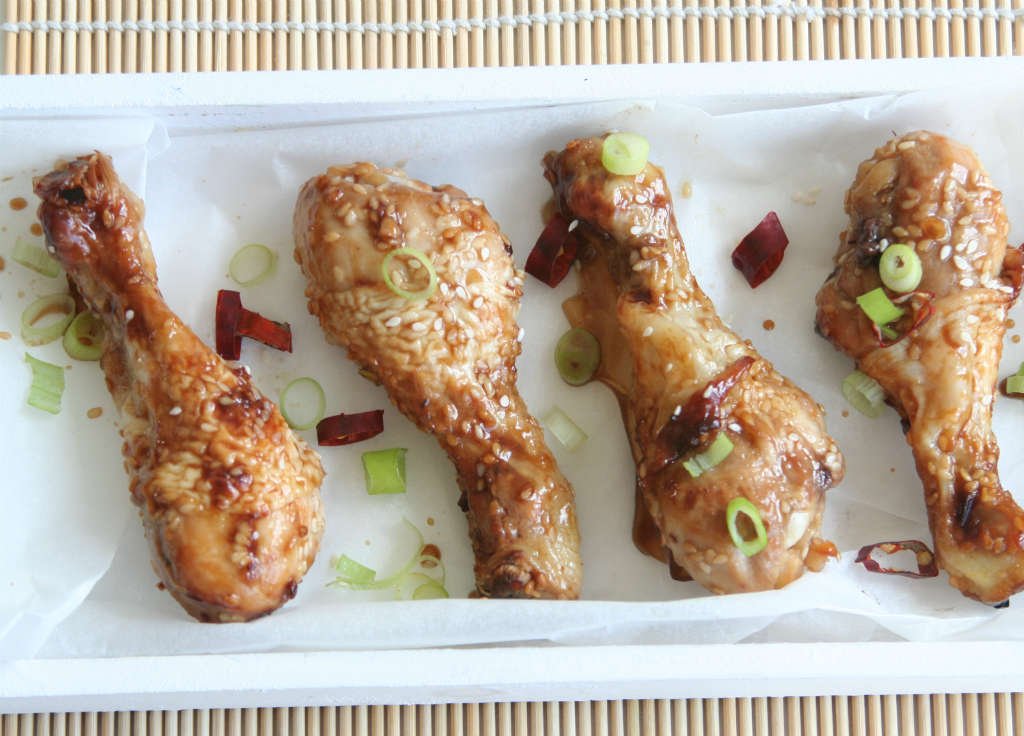 Sticky kipdrumsticks uit de oven