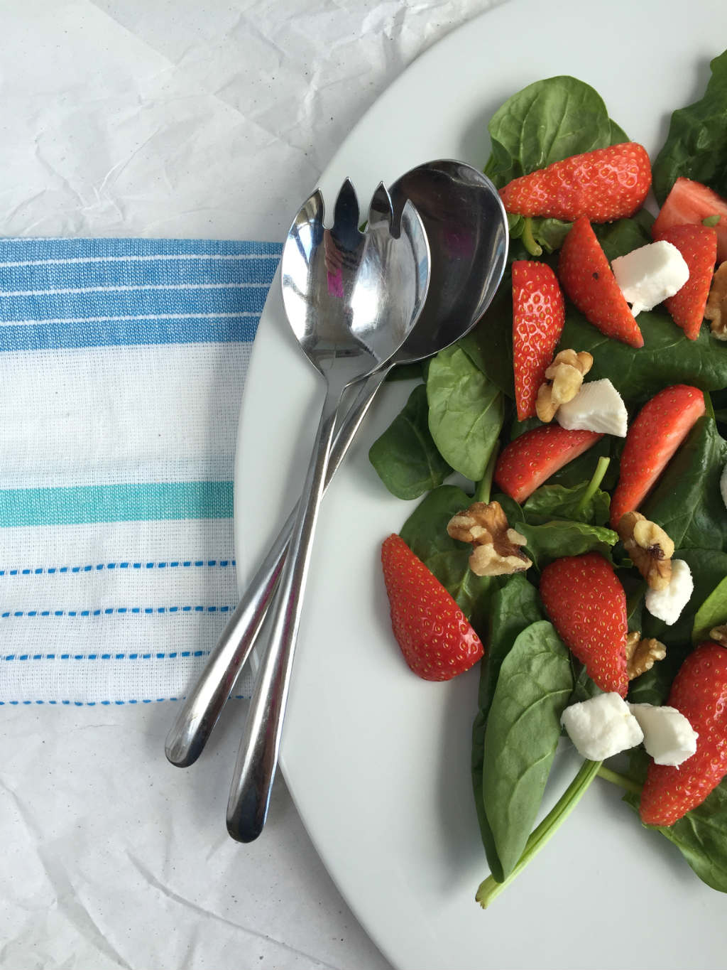 aardbei spinazie salade