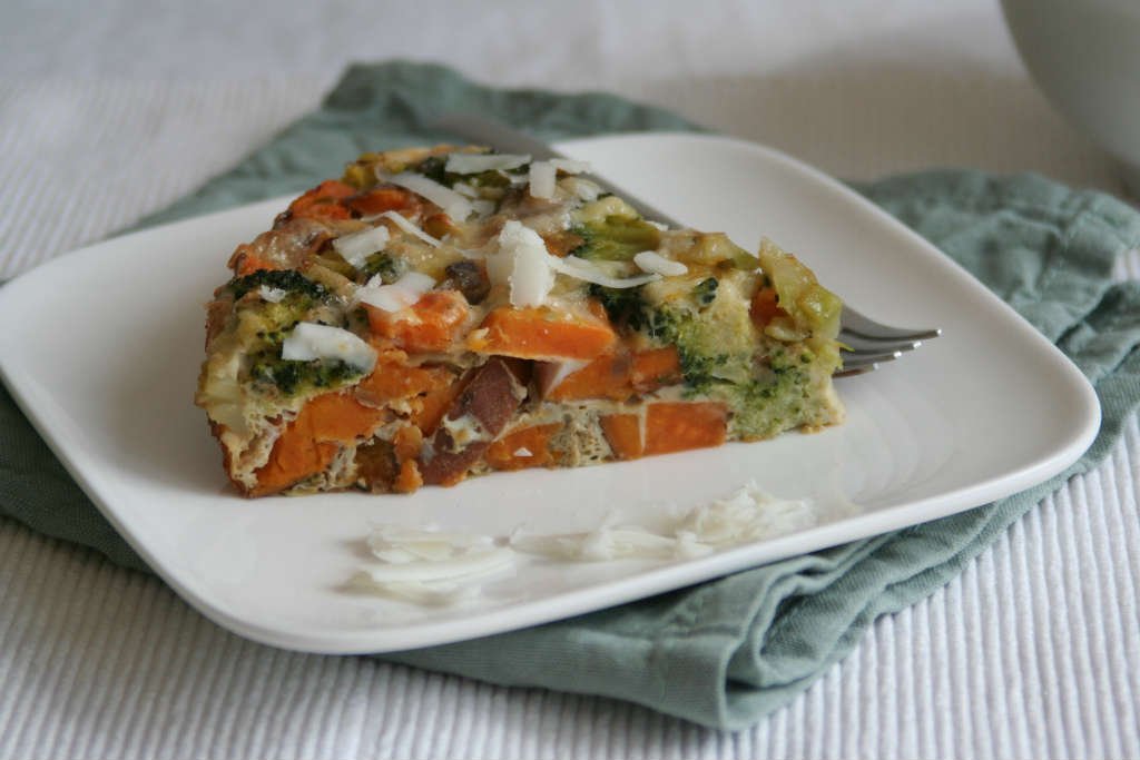 frittata met zoete aardappel