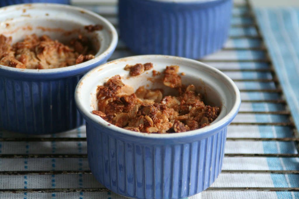 rabarber aardbei crumble