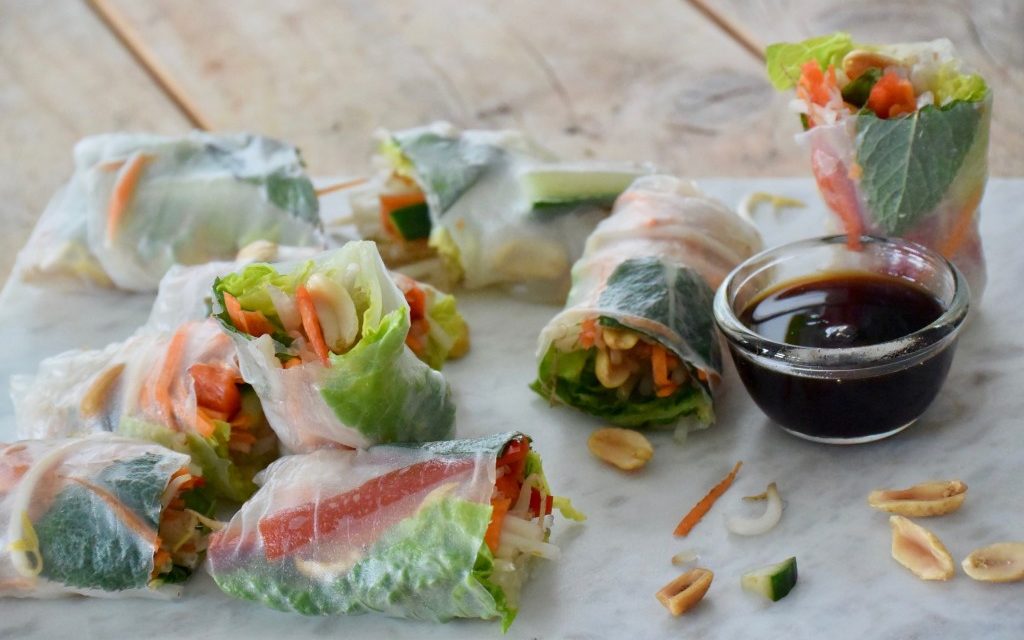 Gezonde lunch recepten met summer rolls 