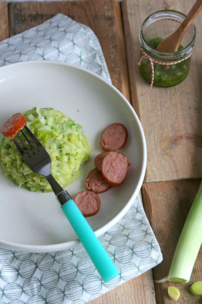 Preistamppot met pesto