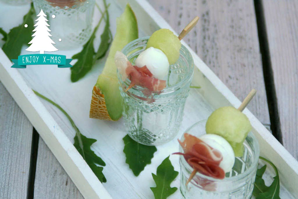 amuse rauwe ham met mozzarella