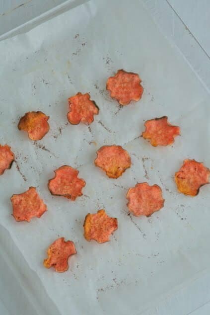 zoete aardappel chips