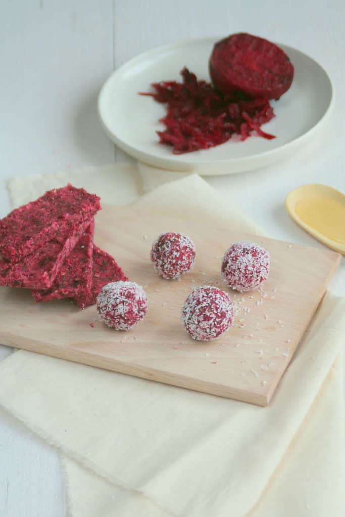 kokos balletjes met bieten