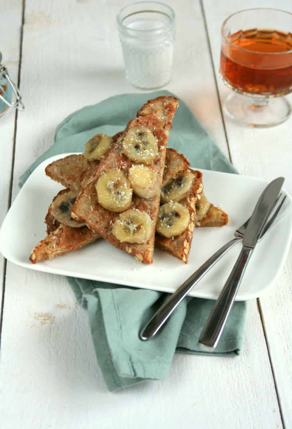 gezonde wentelteefjes met banaan