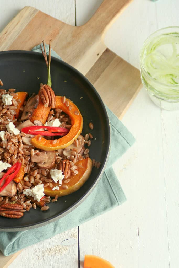 Spelt met pompoen