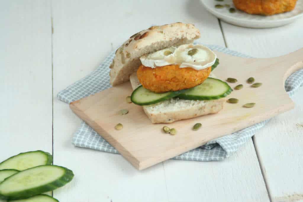 zoete aardappel burgers