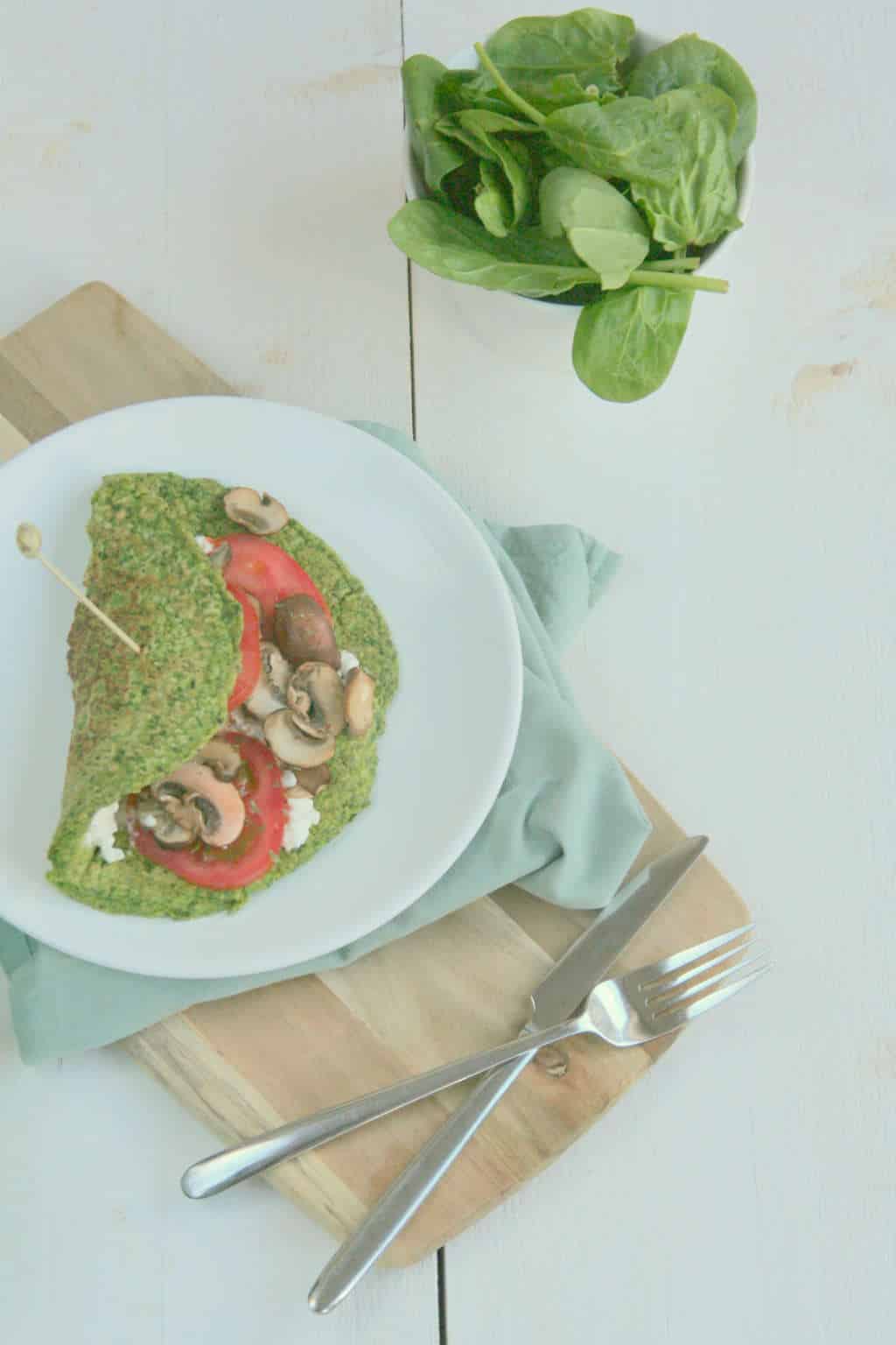 spinazie havermout wraps