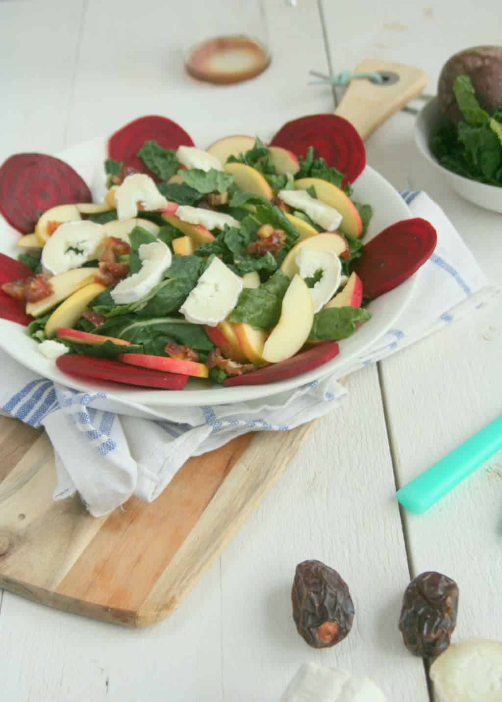 palmkool salade met biet