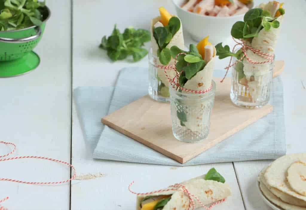wraps met kip met mango