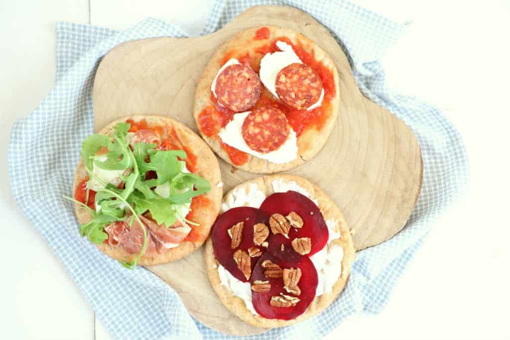 Pita pizza's van speltmeel