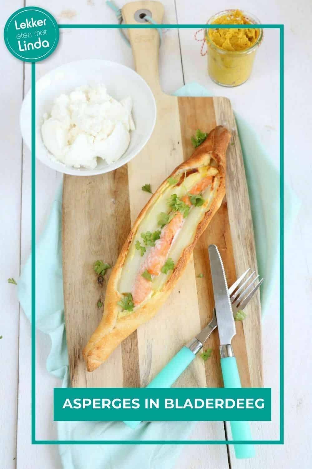 Witte asperges in bladerdeeg