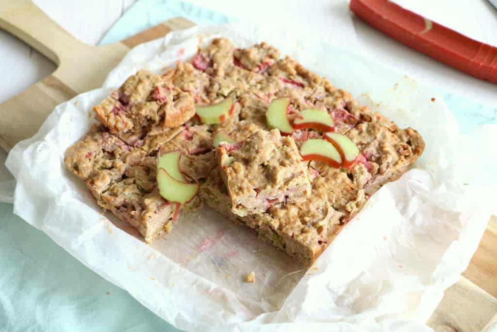 rabarber aardbei plaatcake