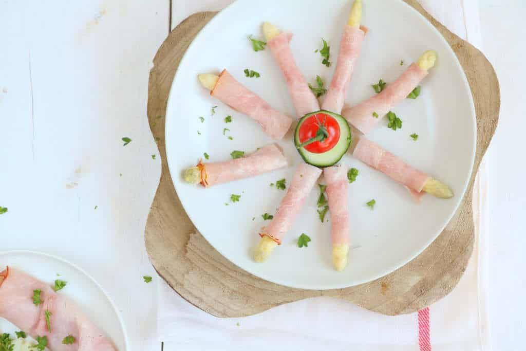 asperge hapje met beenham