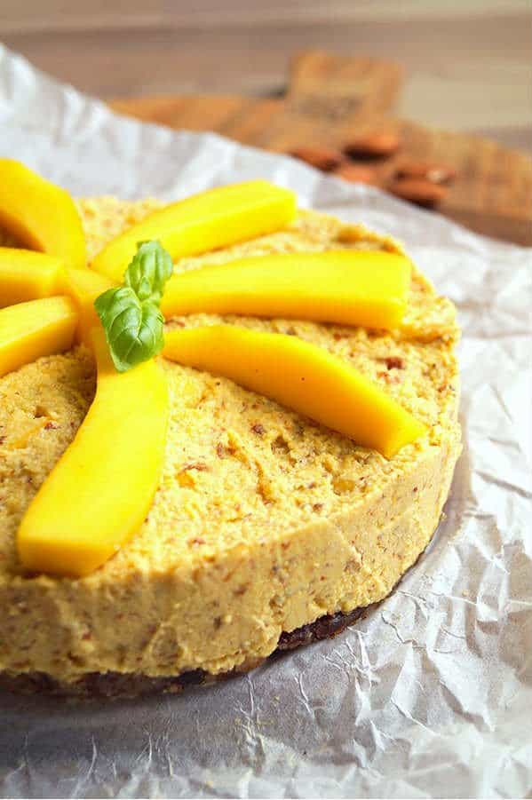 rauwe mango cheesecake