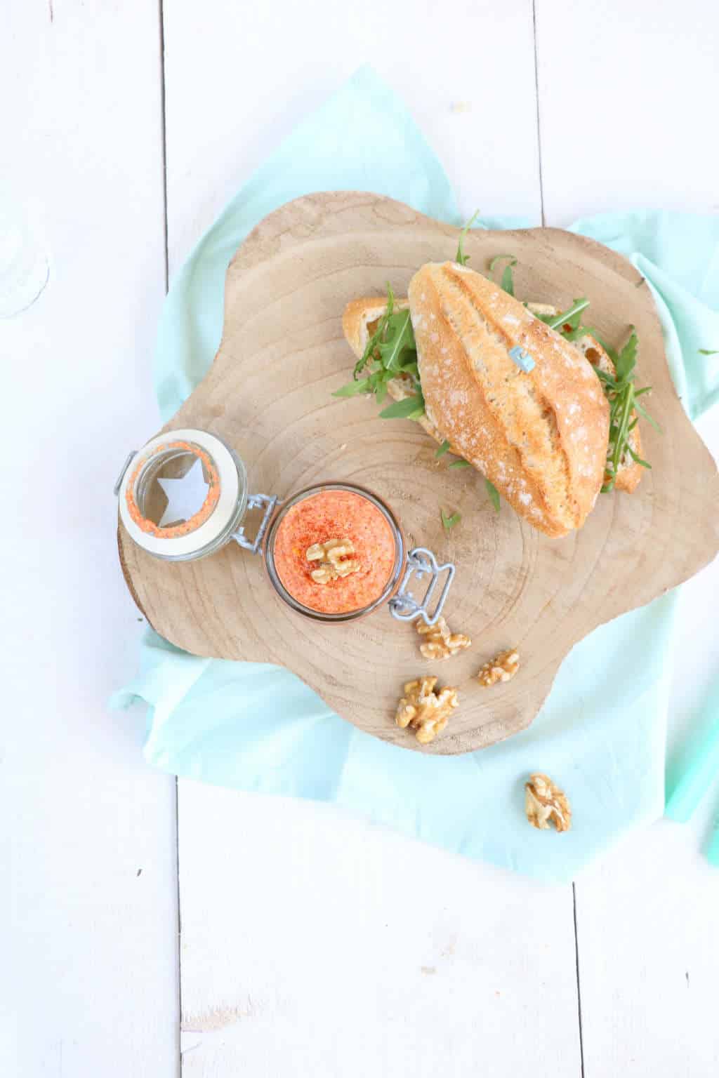 paprika spread met geitenkaas