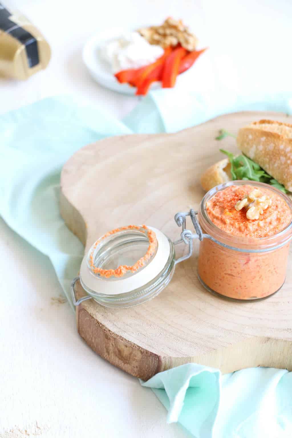 paprika spread met geitenkaas