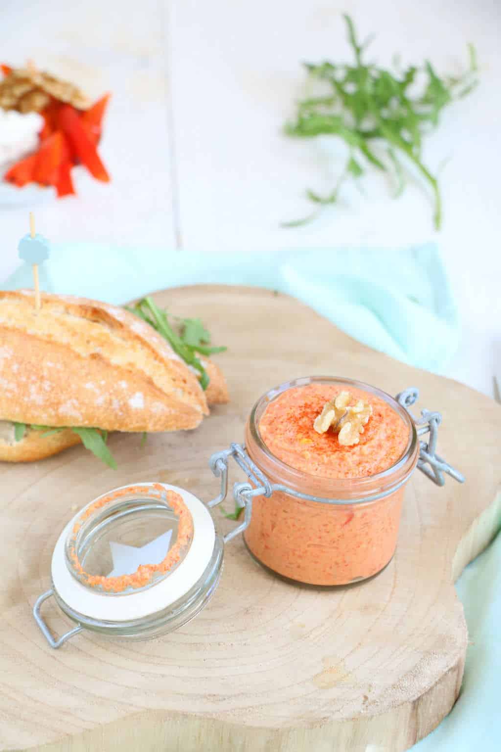 paprika spread met geitenkaas 