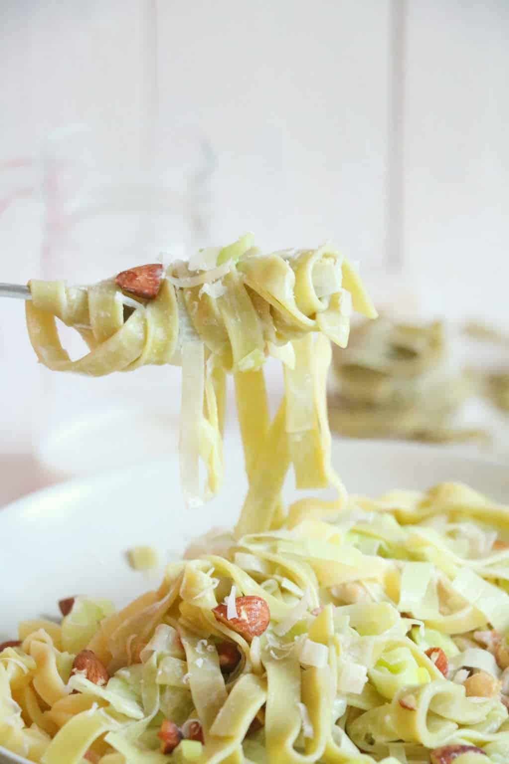 tagliatelle met romige preisaus
