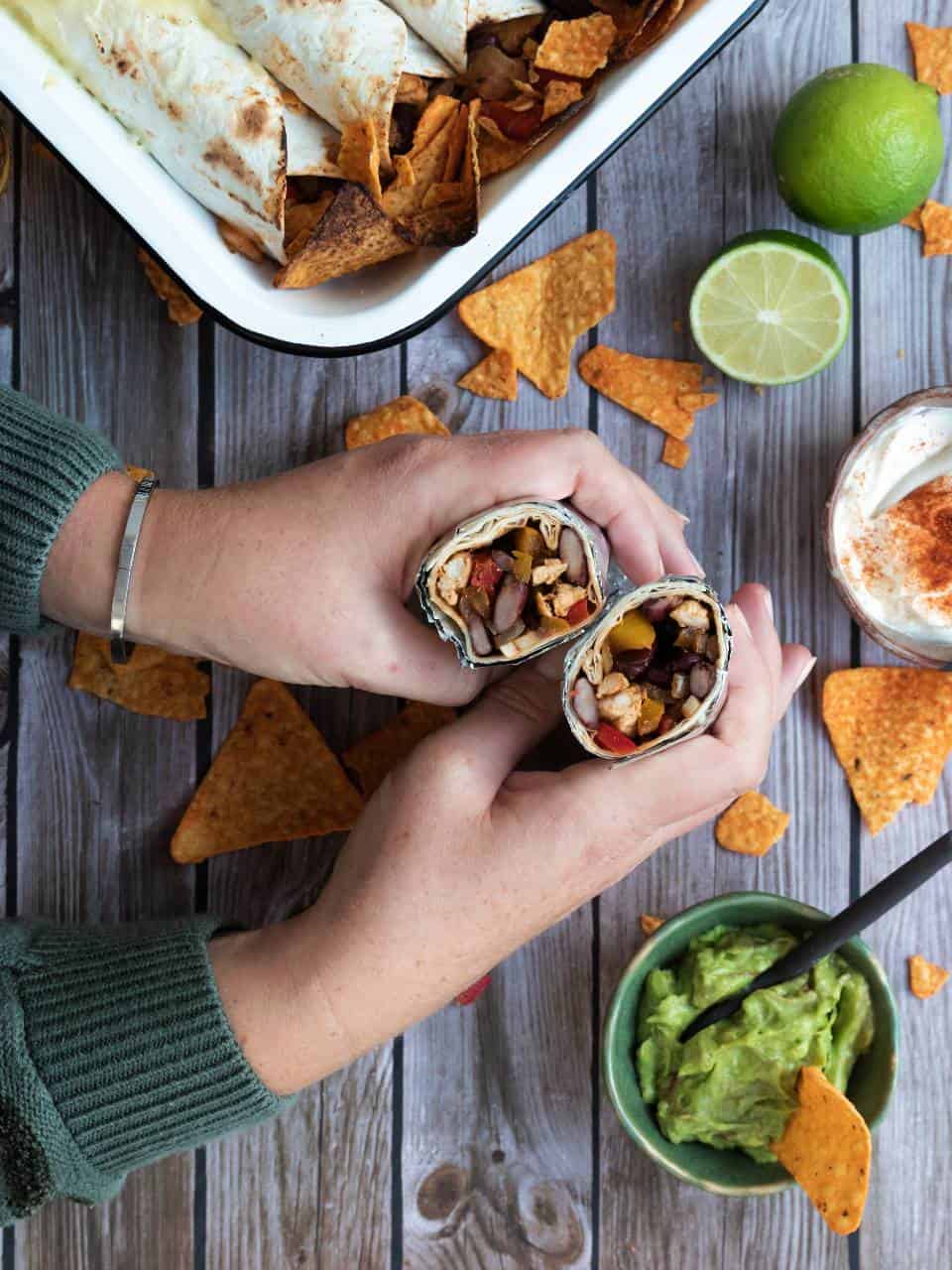 Burritos recept met kip 