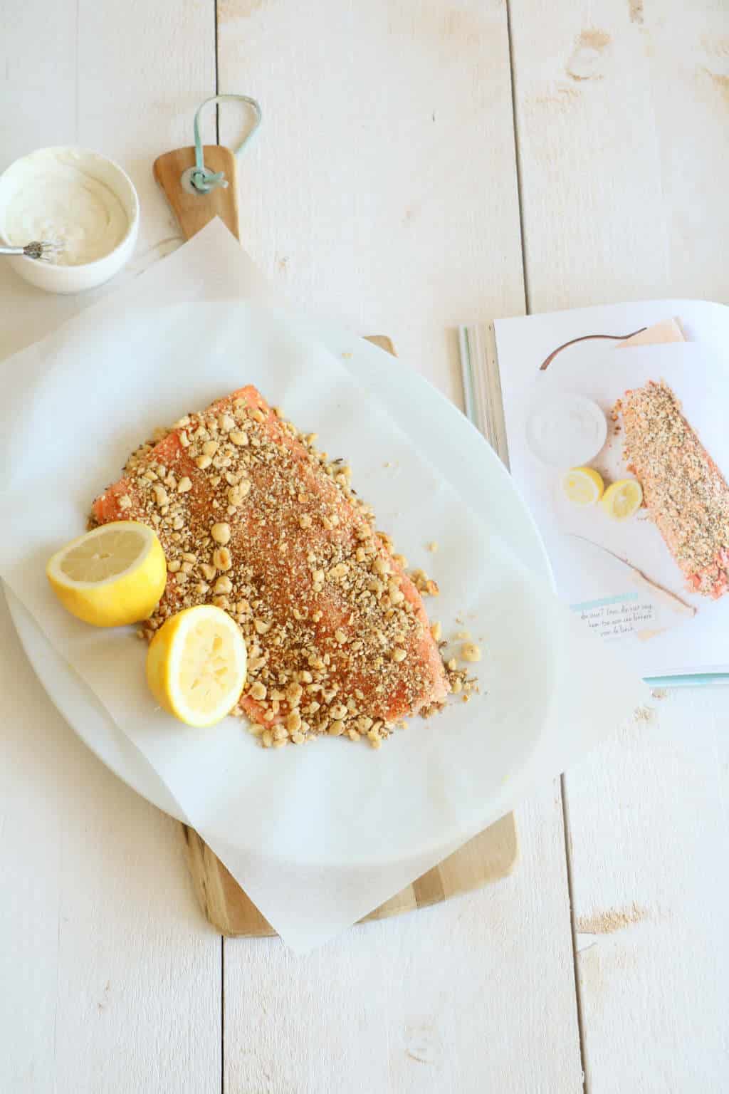 hele zalm met dukkah
