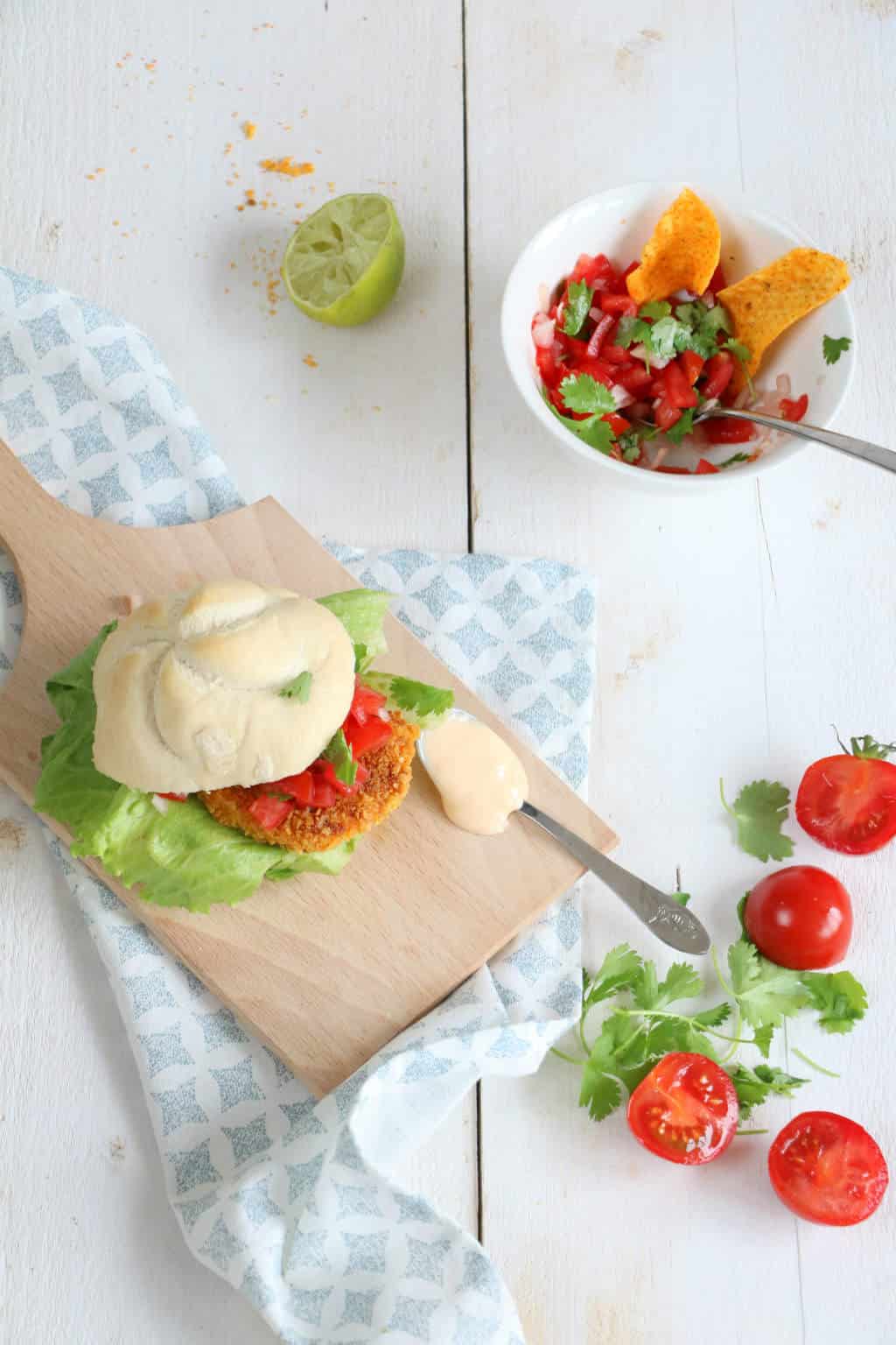 krokante kipburgers