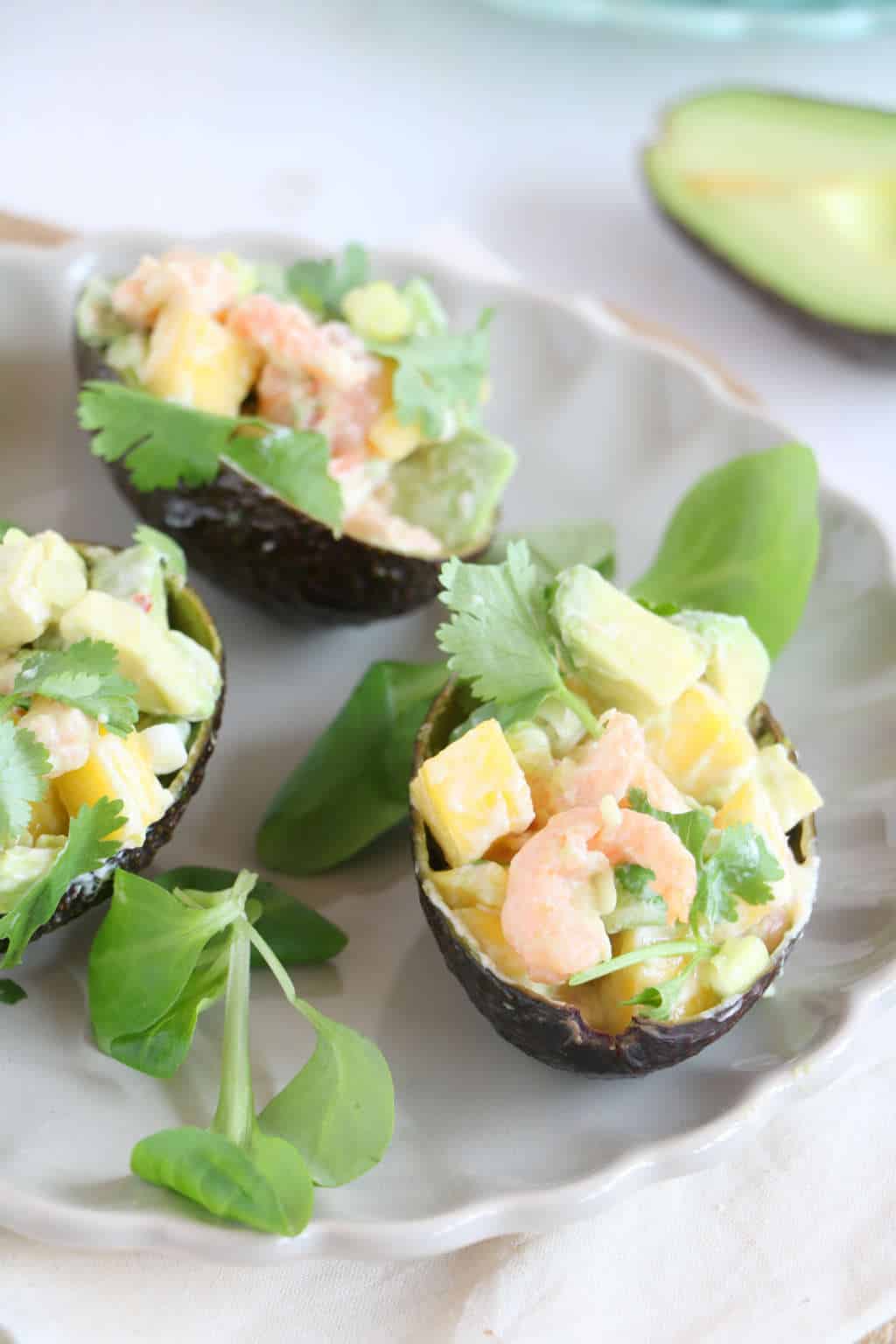 Gevulde avocado met garnalen