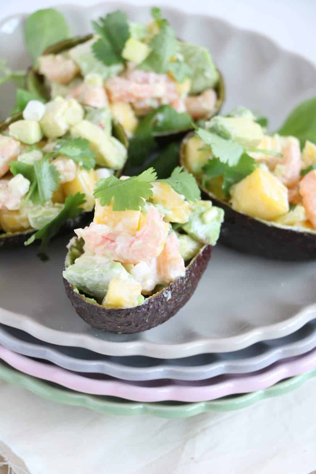 Gevulde avocado met garnalen