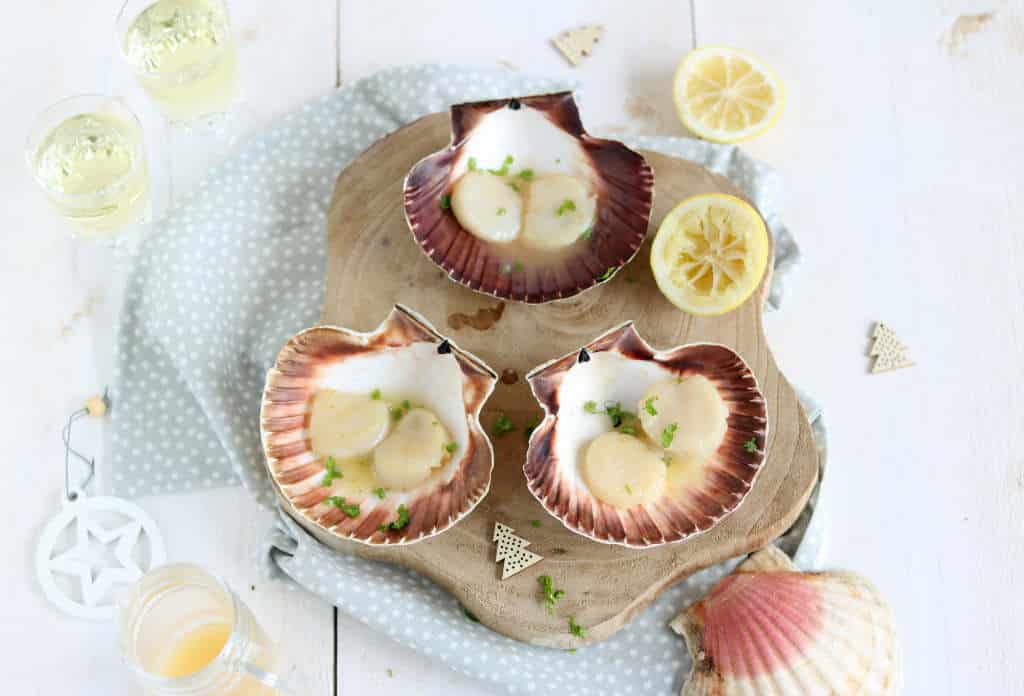Coquilles met citroensaus