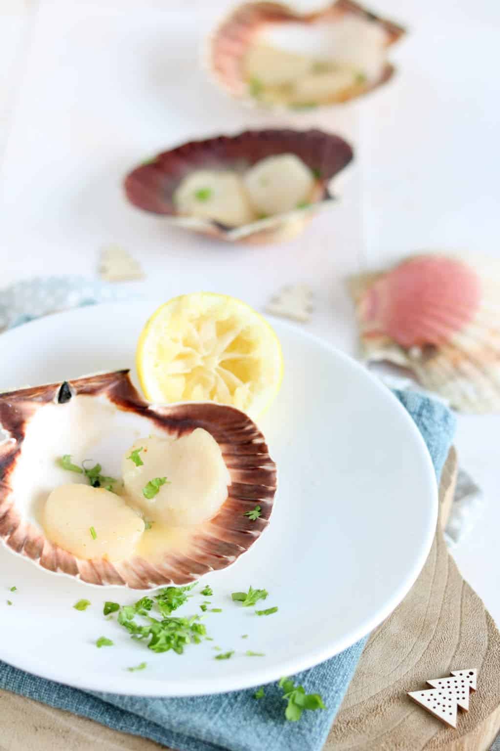 Coquilles met citroensaus
