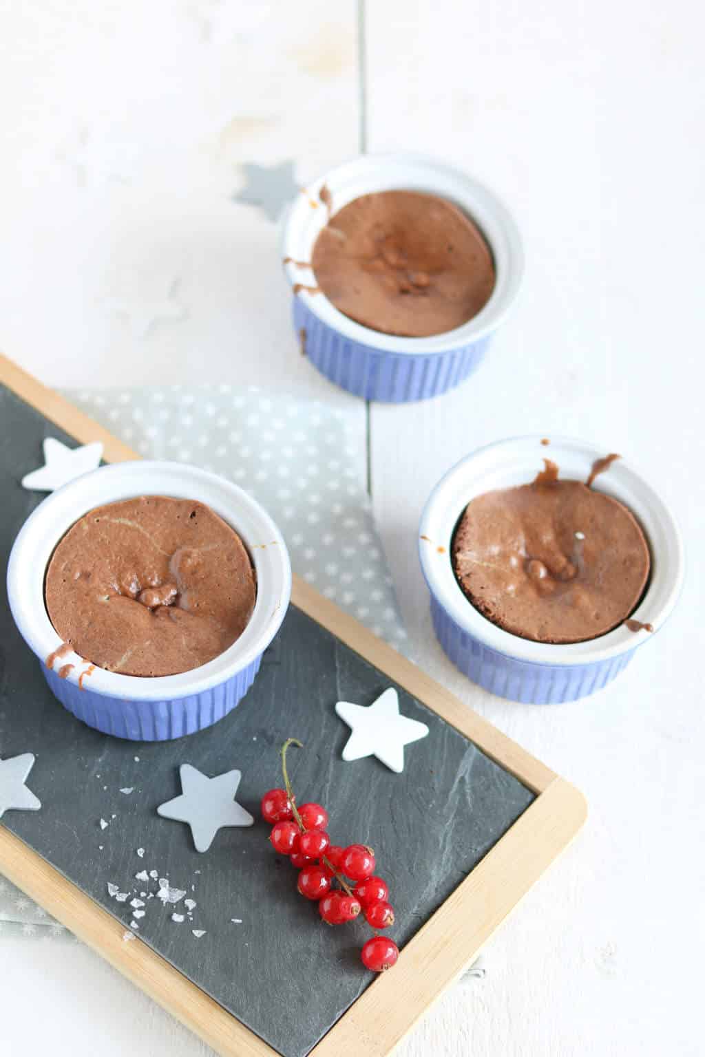 Lava cake met salted caramel