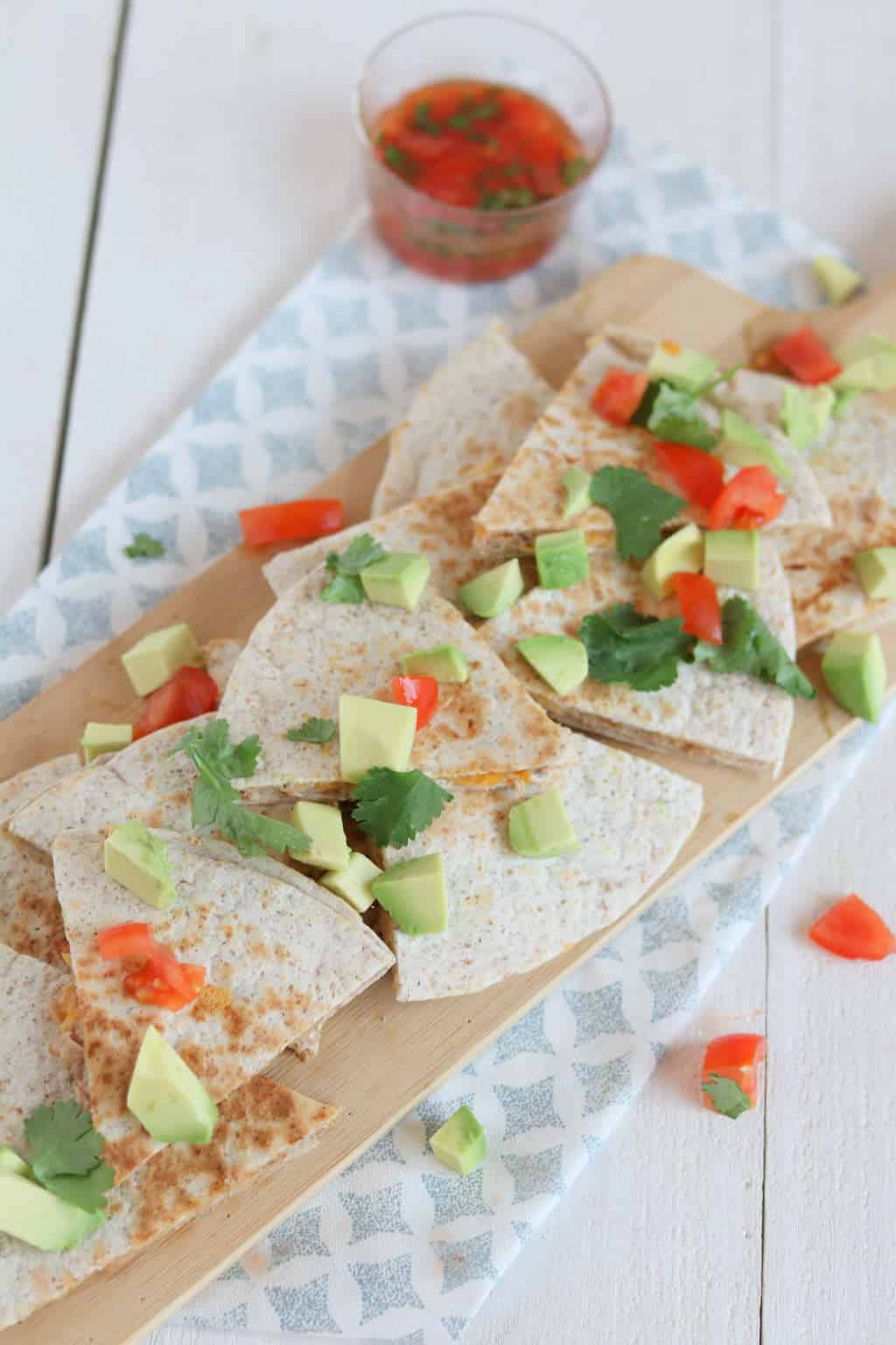 Quesadillas met kaas en tonijn
