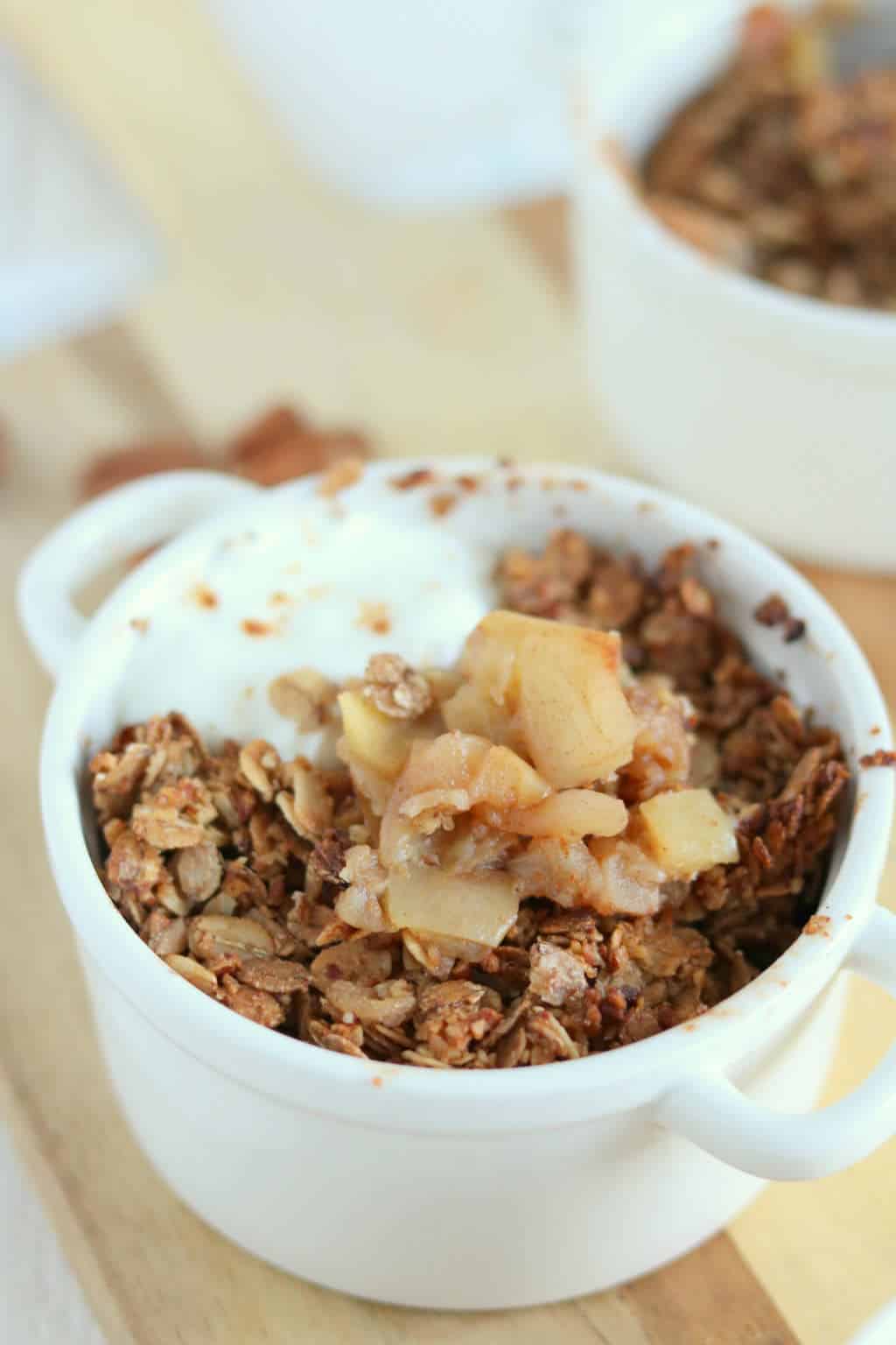 Appelcrumble met kwark