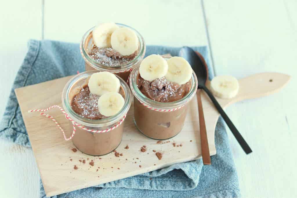Chocolade pindakaas bananenijs