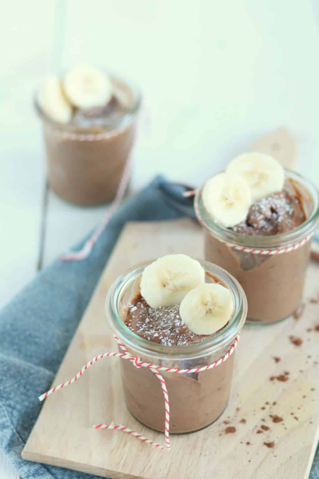 Chocolade pindakaas bananenijs 