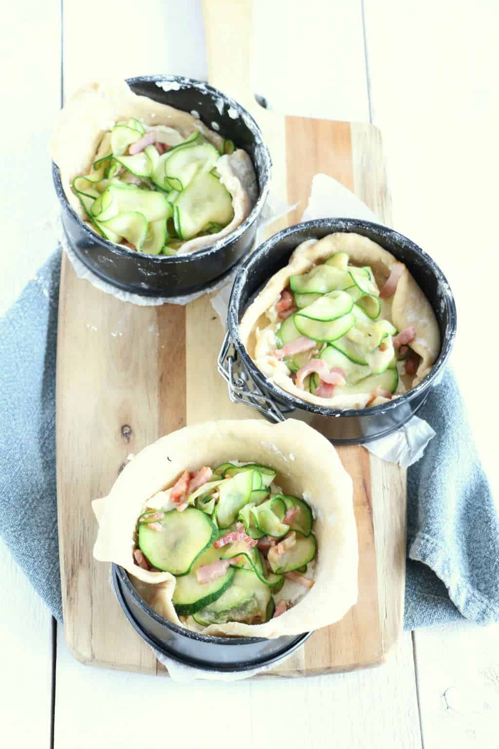 Galette met courgette en spekjes
