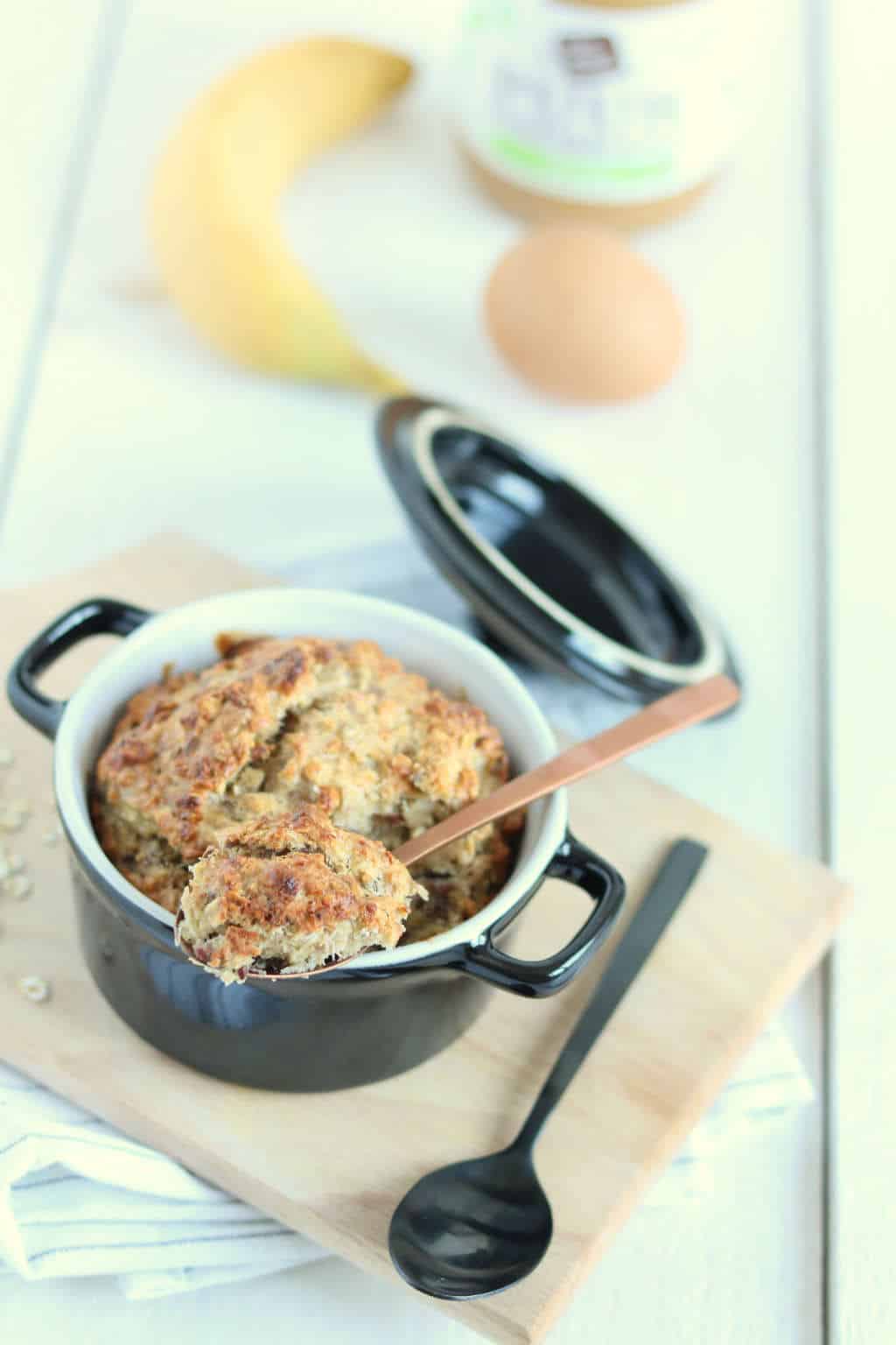 Havermout met pindakaas uit de oven
