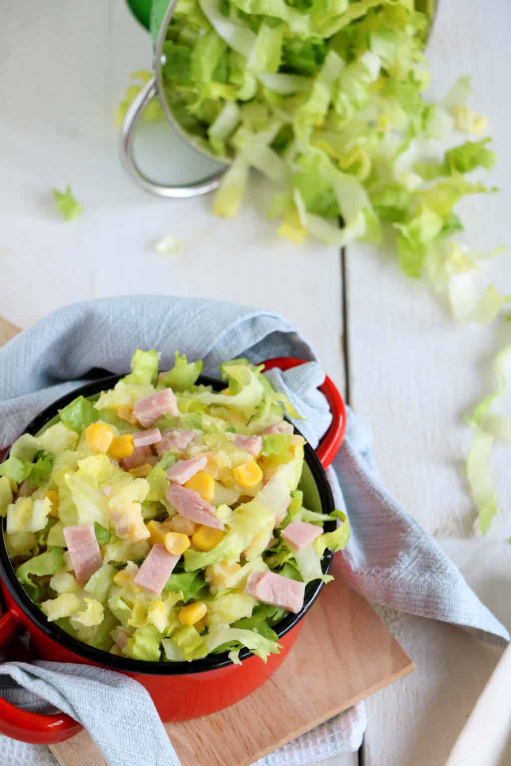 Andijviestamppot met ham en kaas 