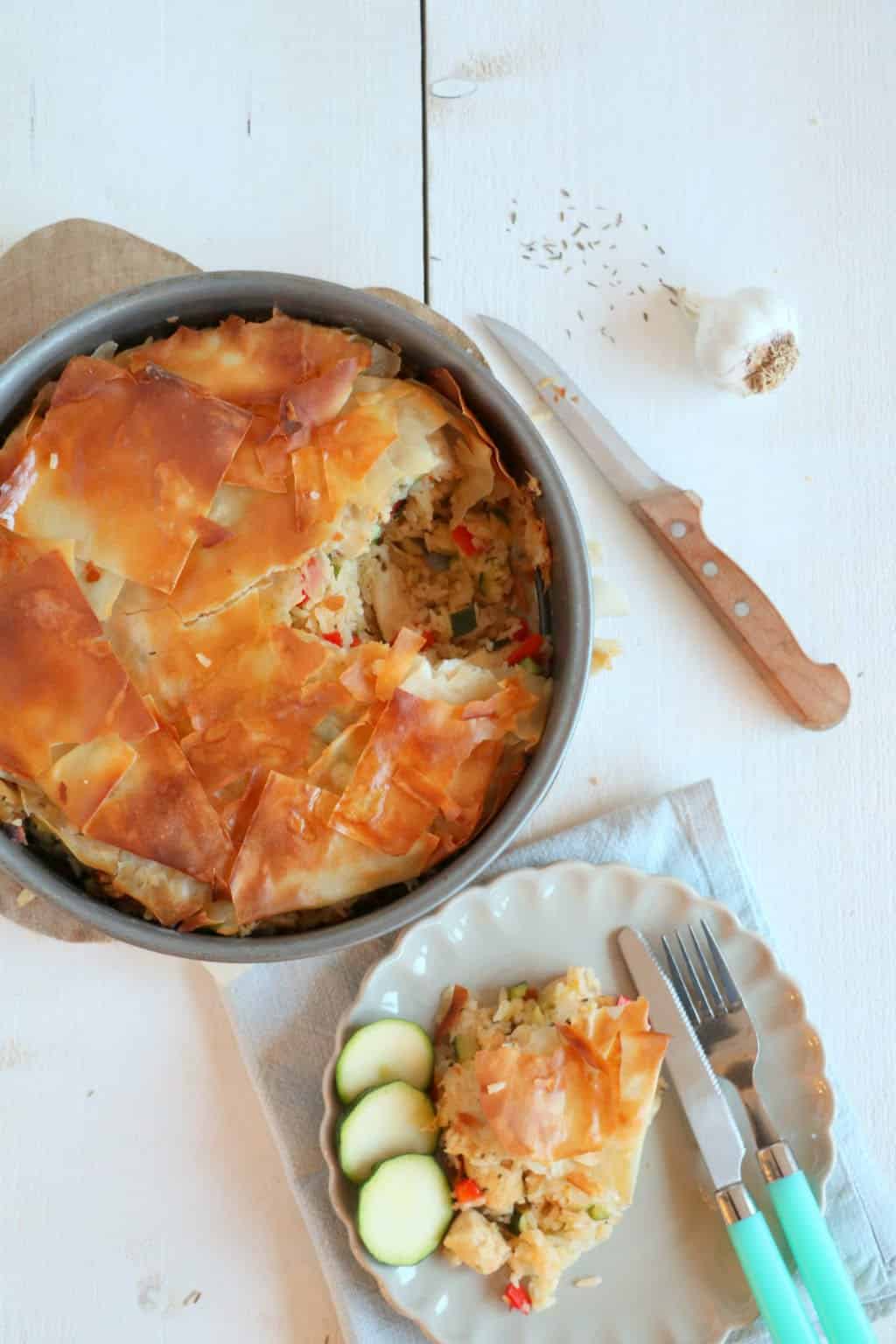 Courgette taart 