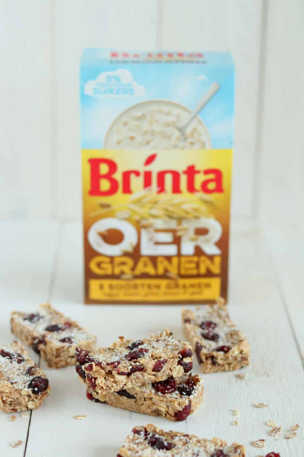 No bake repen met cranberries en kokos