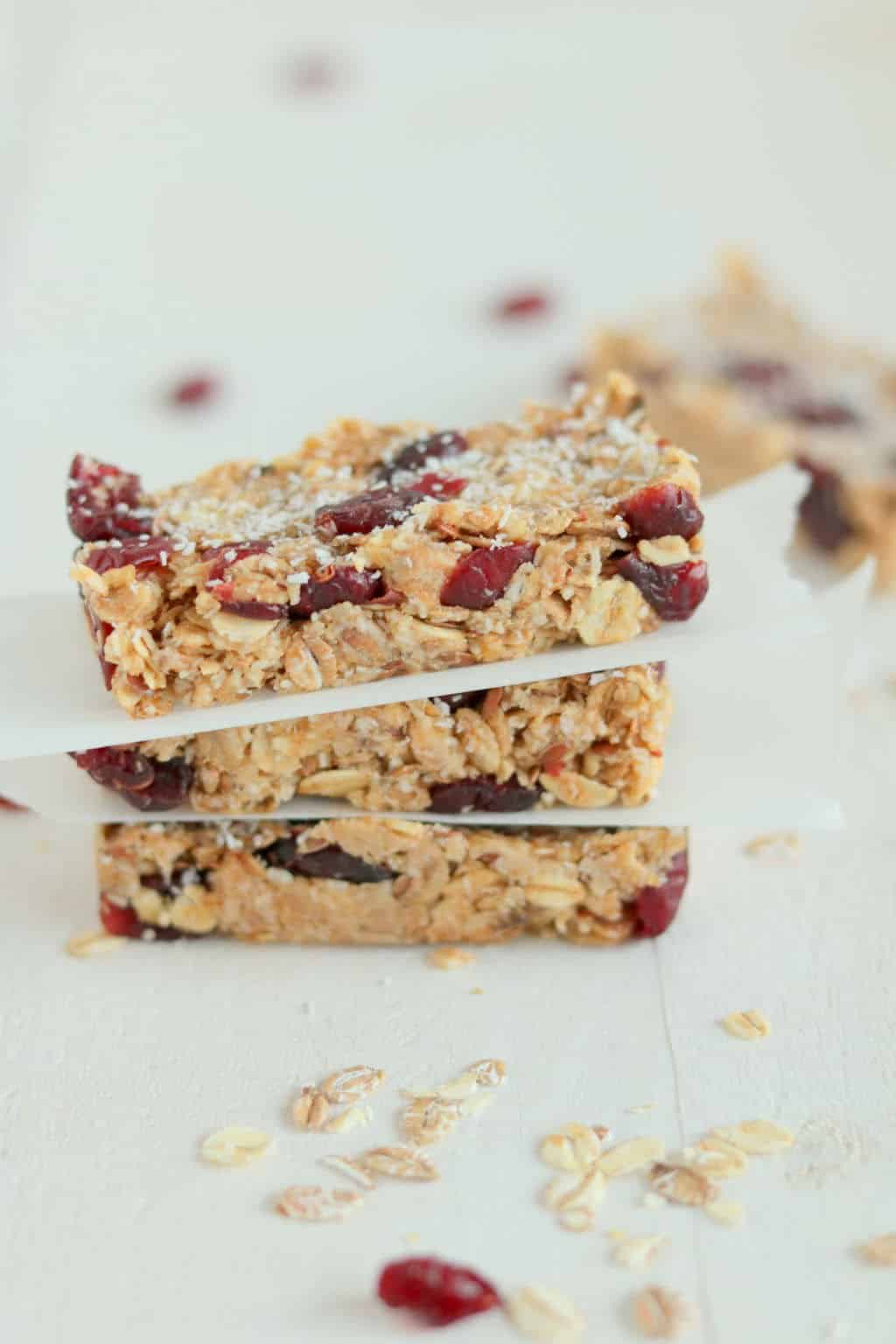 No bake repen met cranberries en kokos