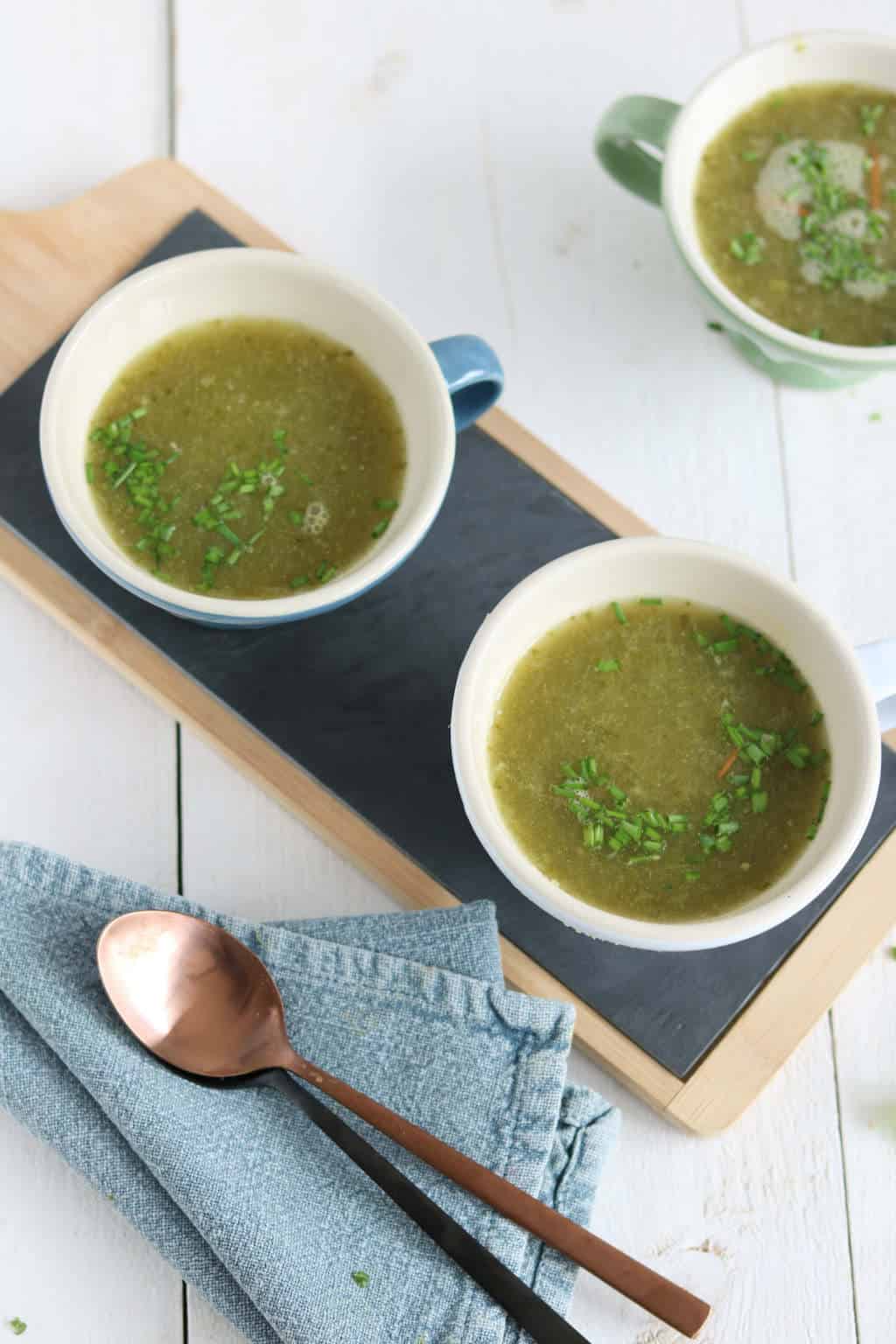 No waste soep van groente afval en restjes