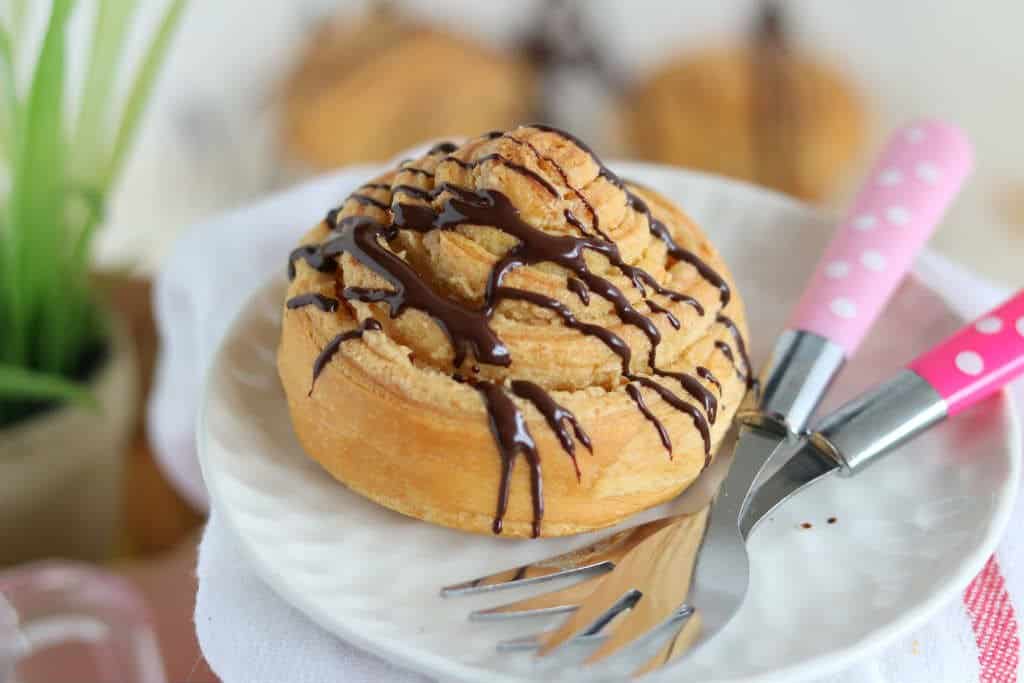 Pindakaas broodjes met chocolade