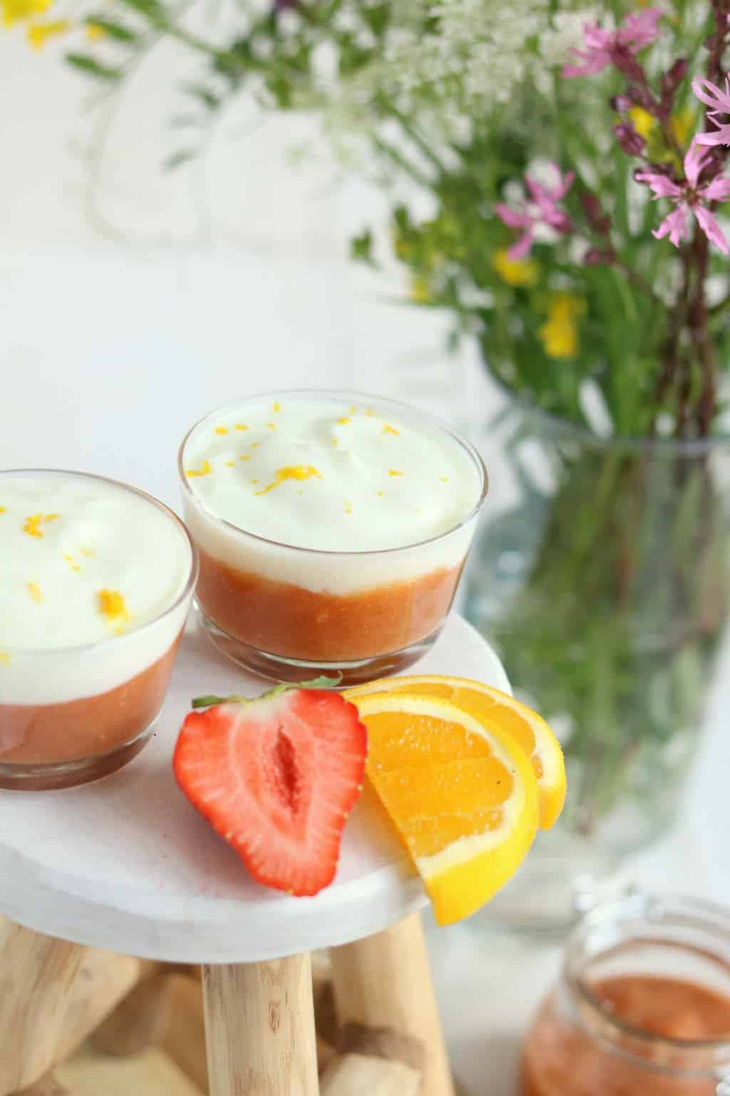 Rabarber aardbei compote 