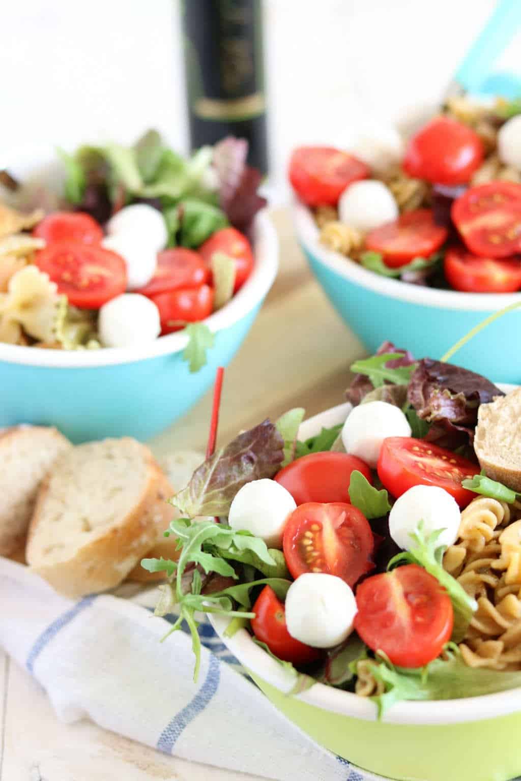 Caprese pasta salade 